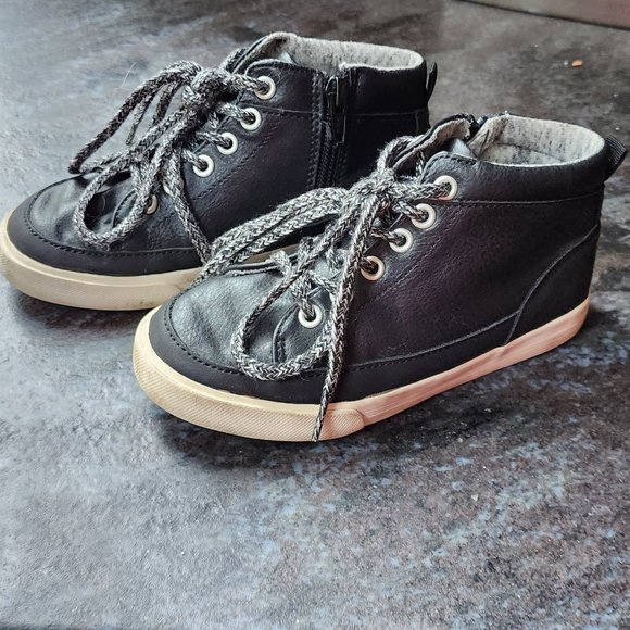 Gymboree Black High-Top Sneakers Size 12 - Picture 1 of 16